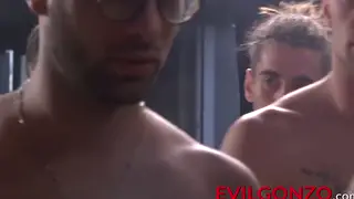 Curvy European Woman Destroyed in Double Penetration Orgy