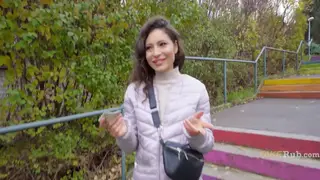European Stranger Deepthroats Cucumber Then Big Dick