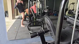 Brunette MILF Cheats with Coach at Outdoor Gym