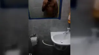 Teen Explores His Body in a Steamy Bathroom Session
