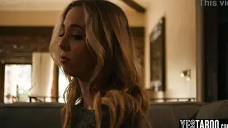 Petite Blonde MILF Rides Stepdad Hard in Hairy Doggystyle