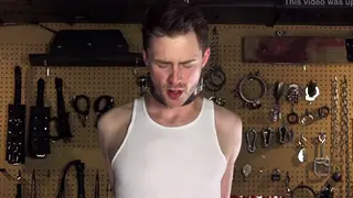Blonde Twink Endures Bondage and Bareback Pounding in Dungeon