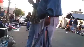 Muscular European Daddy Shows Off Bulge Outdoors