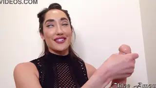 Latina Beauty Rides a Thick Toy Until She Shakes on the Counter