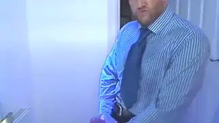 Muscular Daddy Shows Off Tailored Suit