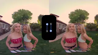 Petite Blonde Students Share Cock in VR Threesome