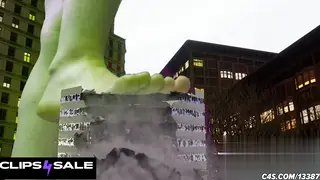 Muscular Blonde Cosplayer Embodies Giantess She-Hulk Fantasy