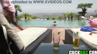 Blonde Hotwife Drains Two Cocks in Interracial Cuckold Session