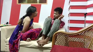 Busty Indian MILF Drains Stepson in POV Creampie