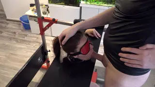 Bound Wife Endures Deepthroat and Sybian Ride in Pillory