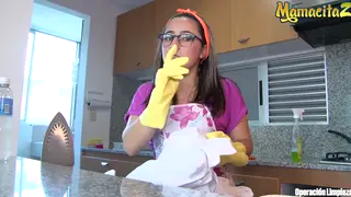 Curvy Latina Maid Serves Client POV Style In Lingerie