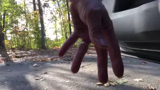Mature Daddy Strokes His Cock to Cumshot in Parked Car