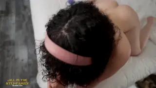 Curly Latina Stepsister Takes a Hard Ride in POV