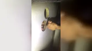 Ebony Stranger Sucks Anonymously Through Gloryhole