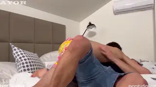 European Twink Swallows Uncut Cock Before a Cumshot Finish