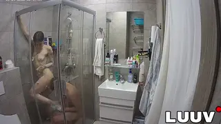 European Teen Couple Shower Together in Homemade Reality Clip