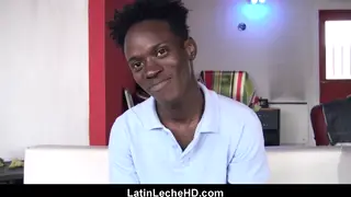 Ebony Twink Takes Bareback POV Session