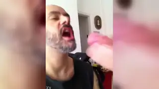 Amateur Kneels for Slow, Wet Blowjob