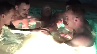 Mature Men Overwhelm Twink in Gangbang