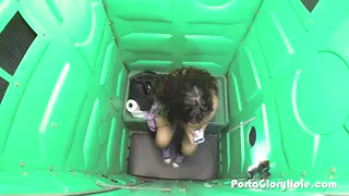 Latina Swallows Stranger Loads at an Outdoor Gloryhole