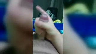 Teen Strokes His Cock Slowly in a Quiet Room