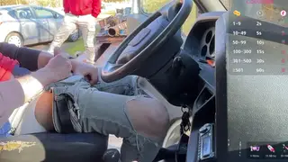 Mature European Sucks Cock Bareback at a Truck Stop