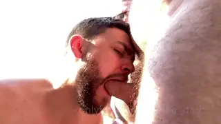 Hairy Daddy Leads Bareback Orgy Poolside