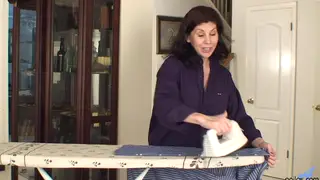 Busty Brunette Wife Explores Her Body in Sheer Blouse