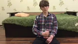 Teen Twink Jerks Off to Explosive Cumshot