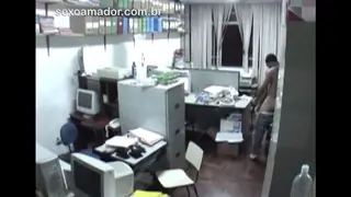 Blonde Latina Employee Fucks Coworker on Office Desk After Hours