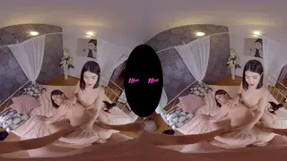 Petite European Students Share A Threesome In VR