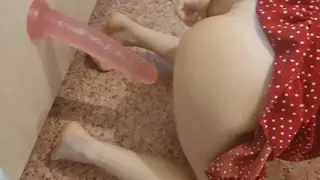 Blonde MILF Stretches Her Ass With a Massive Dildo