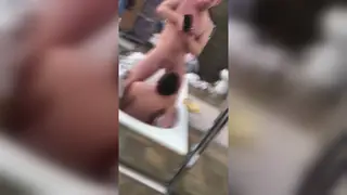 Blindfolded Twink Takes Daddy's Piss and Blowjob