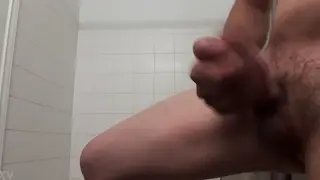 Solo Guy Works His Large Cock in a Quick Session