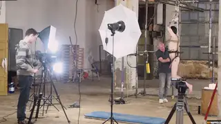 Blindfolded Tattooed Twink Bound for Edge Play Handjob