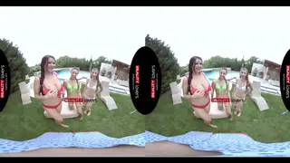Busty Brunette Rides POV Style in Outdoor Reality