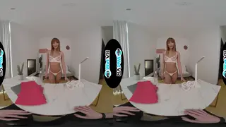 Petite Asian Rides Hard in VR POV Until He Fills Her