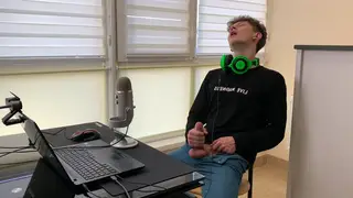 Solo Streamer Strokes His Big Cock After Broadcast
