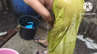 Redhead Indian Wife Takes It Outside in the Open Air