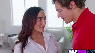 Office Boss Strips to Sheer Bra and Lets Employee Take Charge