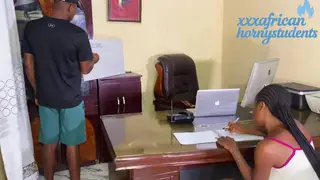 Ebony Teen Seduces Teacher in Private Office Lesson