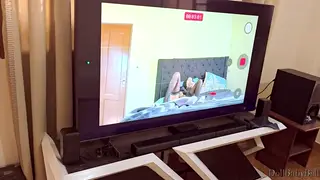 Petite Latina Stepdaughter Teases Stepdad With Toys and Blowjob