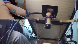 Solo Guy Gets Milked by Fuck Machine and Toys
