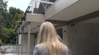 European Blonde Model Poses in Natural Beauty