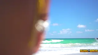 Busty Lesbians Flaunt Curves in Bikinis on Miami Beach