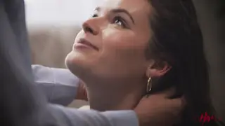 Blonde and Brunette MILFs Explore First Lesbian Encounter at Desk