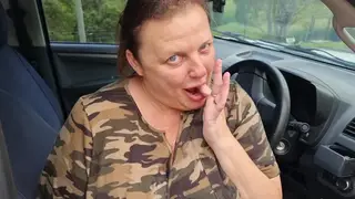 BBW Wife Sucks Stranger in Car Dogging Session