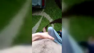 Horny Guy Strokes His Big Dick in Morning Light