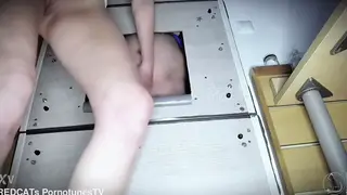 Brunette Milf Controls a Gloryhole Encounter