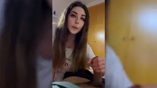 Petite Teen Rides Loudly While Neighbors Listen